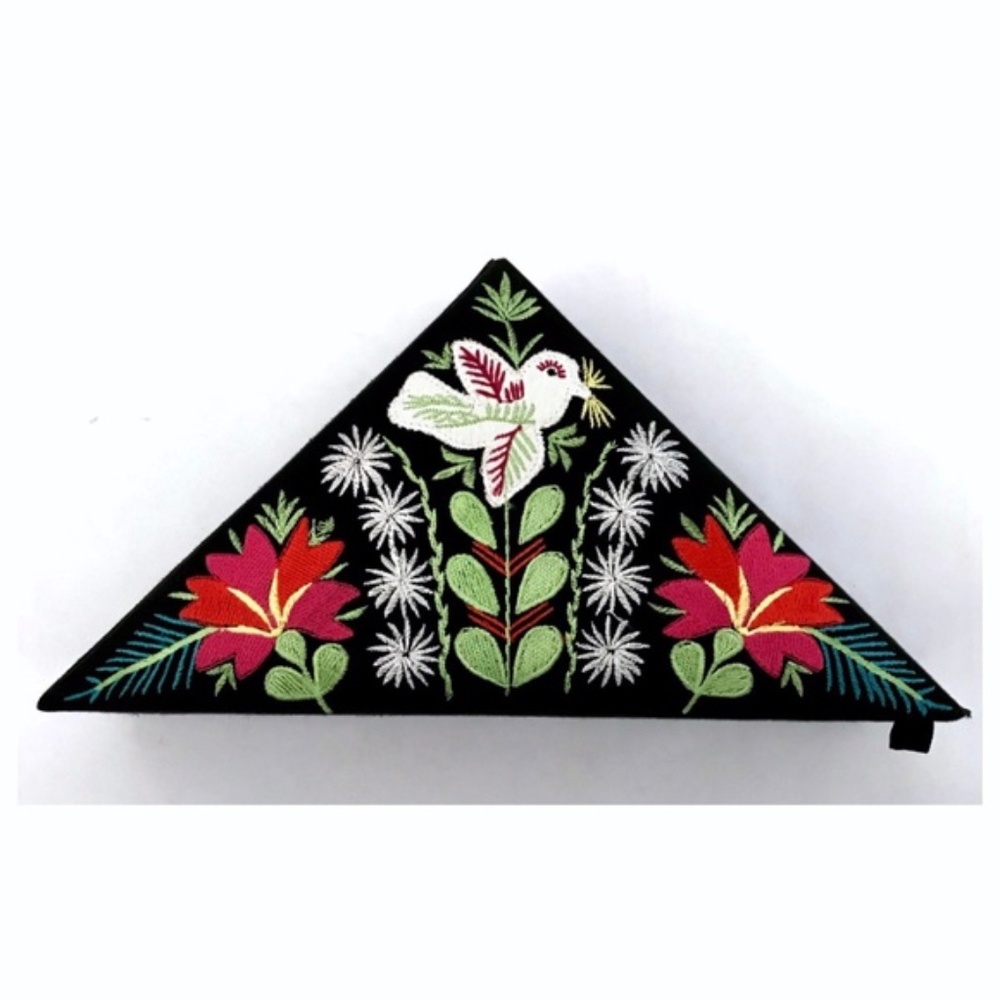 Urban Outfitters Embroidered Triangle Jewelry Box